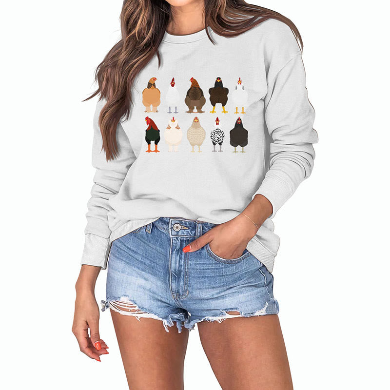 Sweatshirt mit Küken-Print in Übergröße - image 23