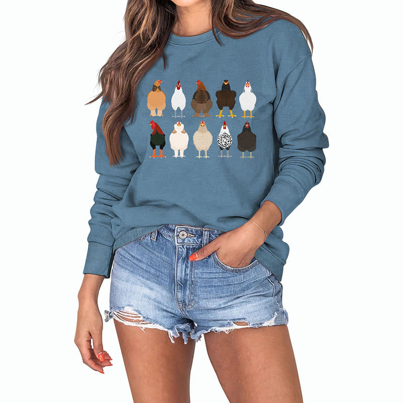 Sweatshirt mit Küken-Print in Übergröße - image 17