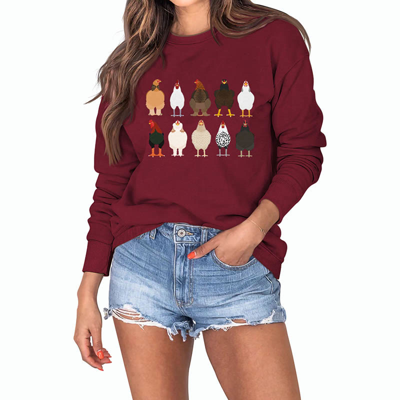 Sweatshirt mit Küken-Print in Übergröße - image 18