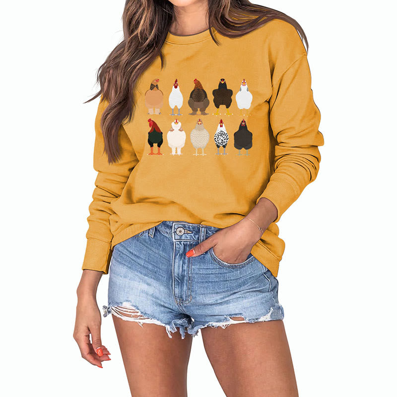 Sweatshirt mit Küken-Print in Übergröße - image 19