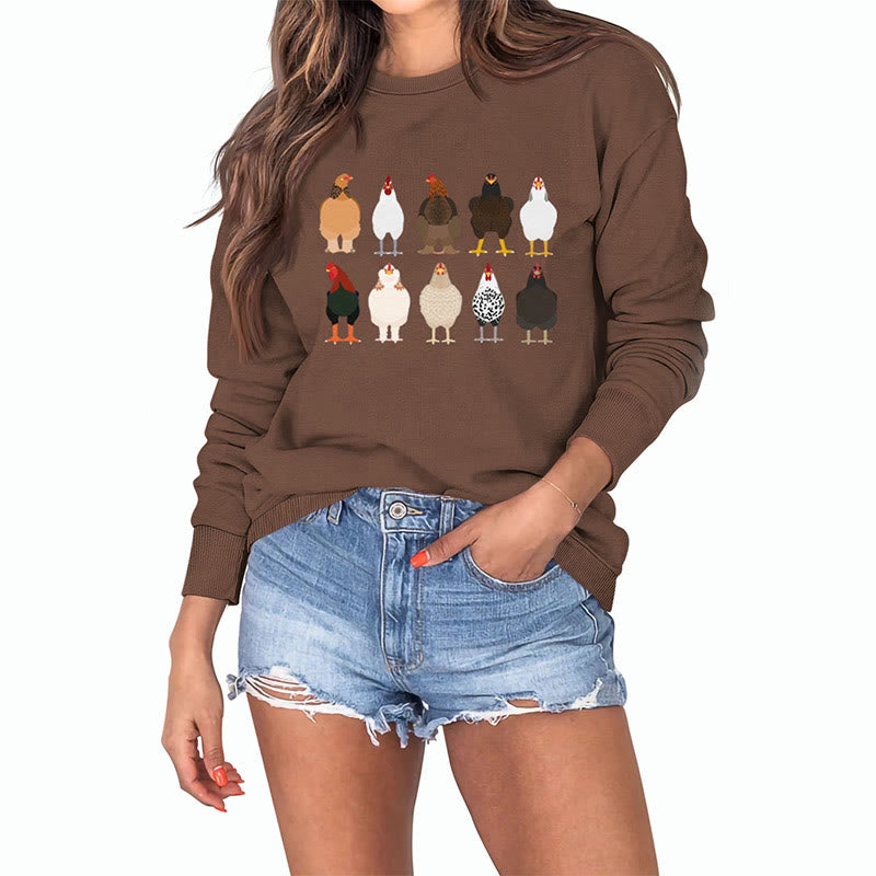 Sweatshirt mit Küken-Print in Übergröße - image 26