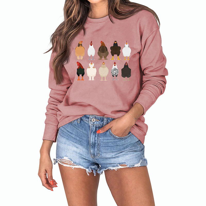 Sweatshirt mit Küken-Print in Übergröße - image 22