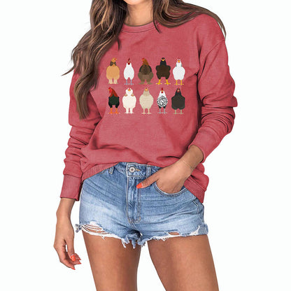 Sweatshirt mit Küken-Print in Übergröße - image 17