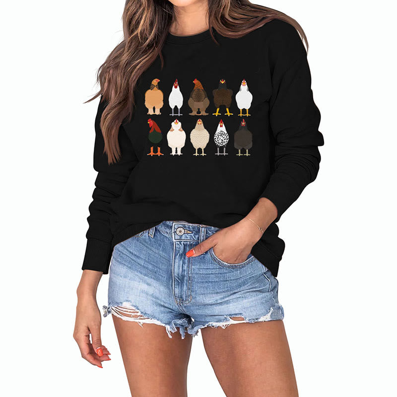 Sweatshirt mit Küken-Print in Übergröße - image 16