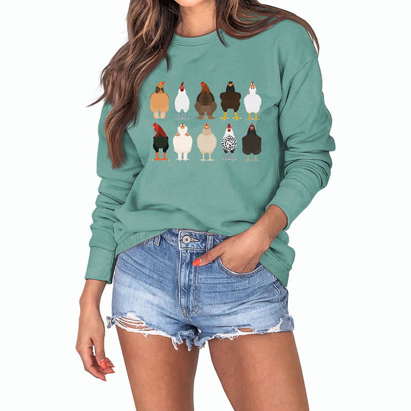 Sweatshirt mit Küken-Print in Übergröße - image 28
