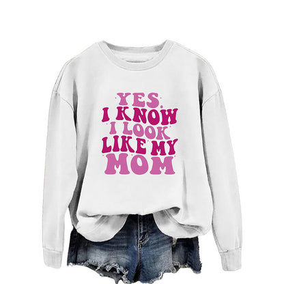 Lila Sweatshirt mit Buchstaben in Übergröße