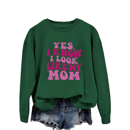 Lila Sweatshirt mit Buchstaben in Übergröße