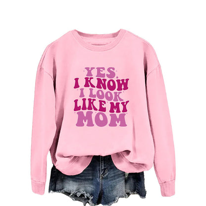 Lila Sweatshirt mit Buchstaben in Übergröße