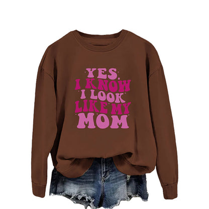 Lila Sweatshirt mit Buchstaben in Übergröße