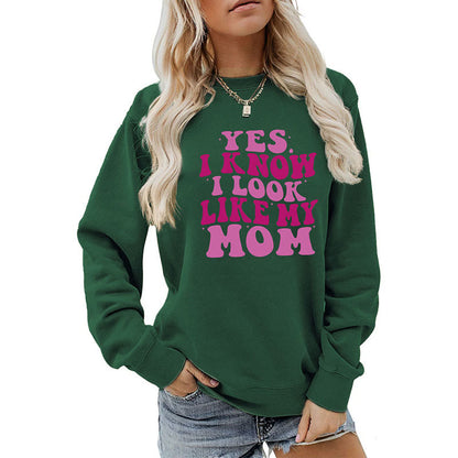 Lila Sweatshirt mit Buchstaben in Übergröße