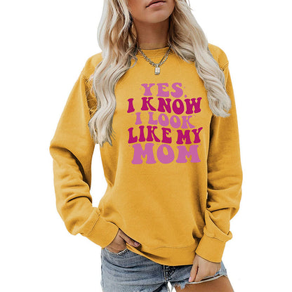 Lila Sweatshirt mit Buchstaben in Übergröße