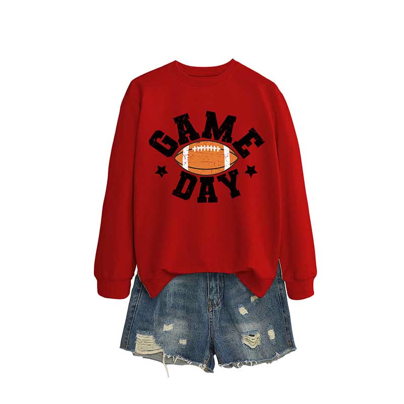 Sweatshirt für den Spieltag in Übergröße - Rot - 2XL - image 4