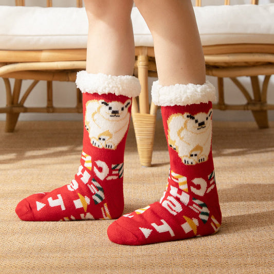 Eisbär-Hausschuhsocken in Übergröße (2 Paar) - Rot - EU36-42 (US3-8,5) - image 1