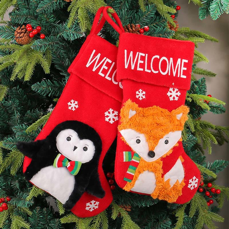 Übergrößen-Socken mit Fuchs, Schaf, Hirsch und Pinguin (4 Paar) - image 3