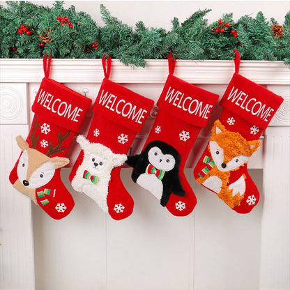 Übergrößen-Socken mit Fuchs, Schaf, Hirsch und Pinguin (4 Paar) - image 2