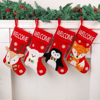 Übergrößen-Socken mit Fuchs, Schaf, Hirsch und Pinguin (4 Paar) - image 1