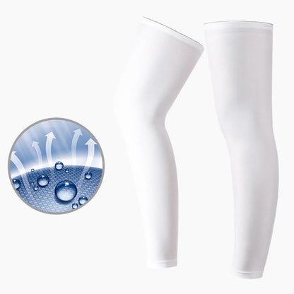 Sonnenschutz-Kompressionsstrümpfe mit Oberschenkelhöhe (2 Paar) - Weiß - XL - image 5