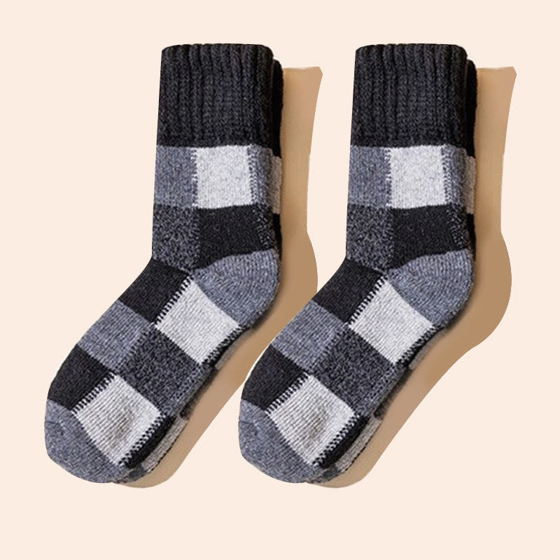 Extra dicke Fleece-Viertelsocken (5 Paar) - Schwarz - EU40-45 (US7-11) - image 1