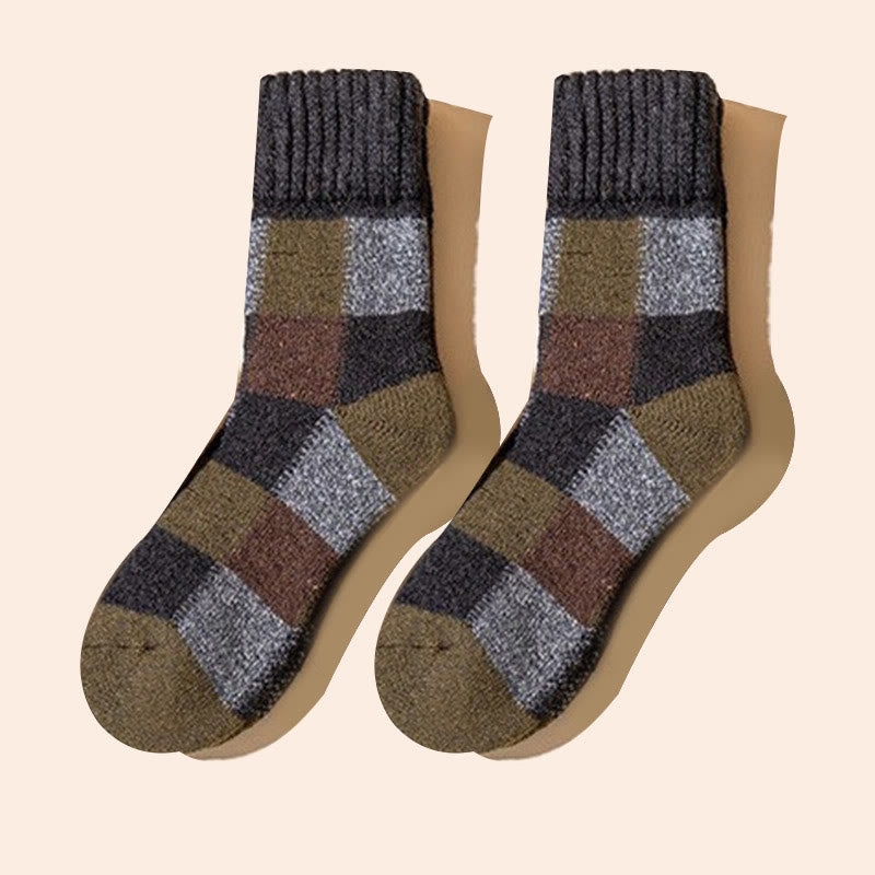 Extra dicke Fleece-Viertel-Socken in Übergröße (5 Paar) - Dunkelgrün - EU40-45 (US7-11) - image 4