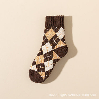 Übergrößen-Rhombus-Viertel-Socken (7 Paar) - Braun - EU36-45 (US3-11) - image 6