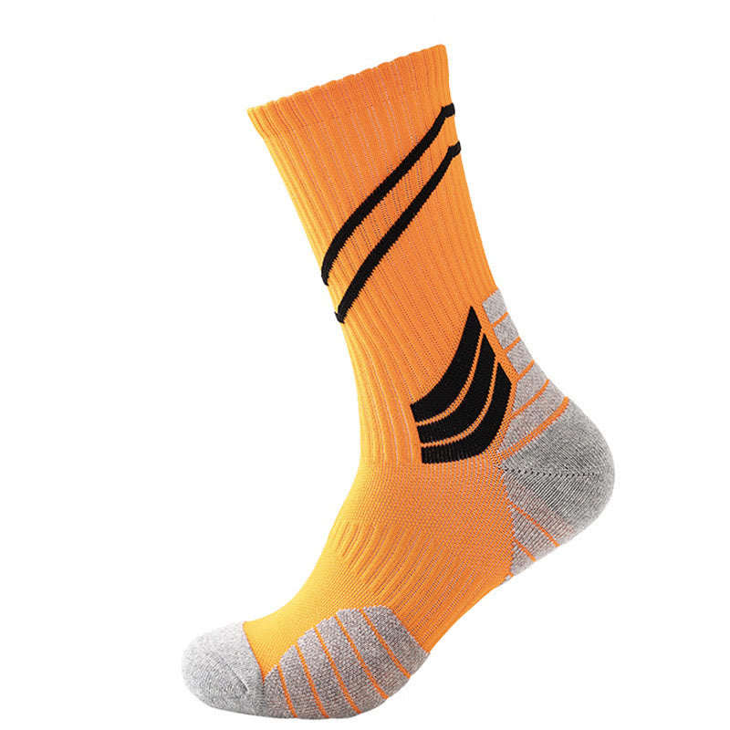 Gestreifte Viertel-Kompressionsstrümpfe mit Schlitz (7 Paar) - Gelb - EU38-45 (US5-11) - image 7