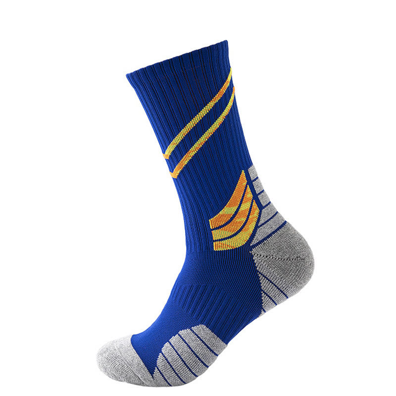 Gestreifte Viertel-Kompressionsstrümpfe mit Schlitz (7 Paar) - Marineblau - EU38-45 (US5-11) - image 3