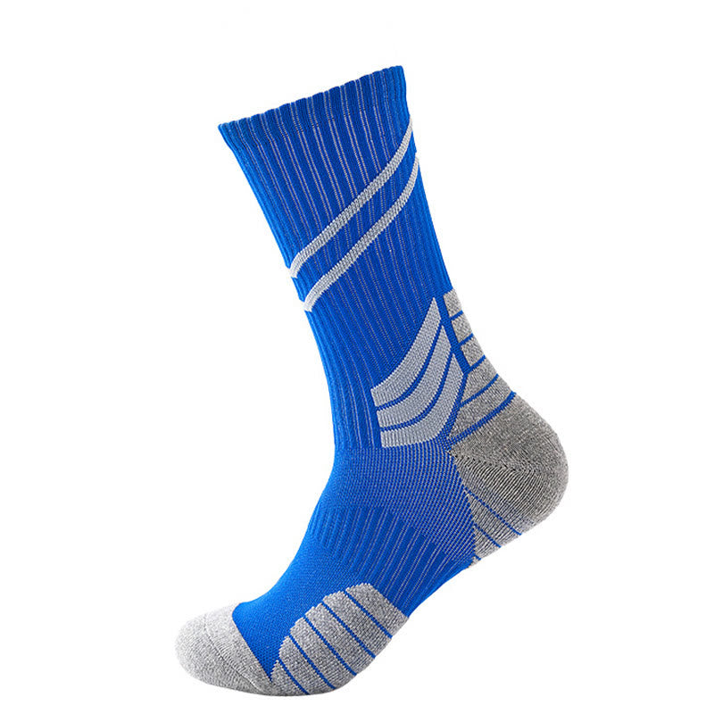 Gestreifte Viertel-Kompressionsstrümpfe mit Schlitz (7 Paar) - Blau - EU38-45 (US5-11) - image 5