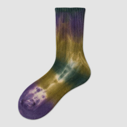Dicke Viertelsocken mit Batikmuster in Übergröße (5 Paar)