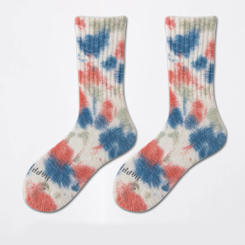 Viertelsocken mit Batikmuster für die Arbeitskleidung in Übergröße (3 Paar)