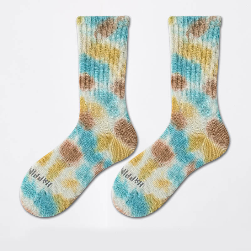Viertelsocken mit Batikmuster für die Arbeitskleidung in Übergröße (3 Paar)