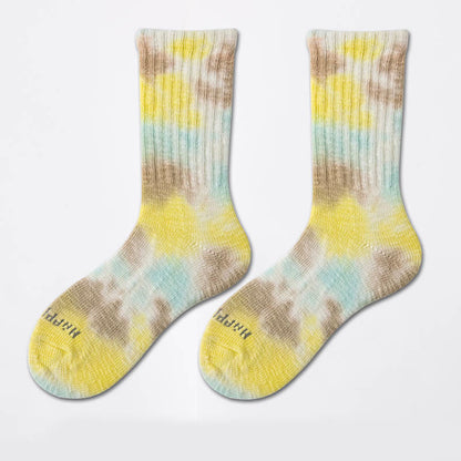 Viertelsocken mit Batikmuster für die Arbeitskleidung in Übergröße (3 Paar)