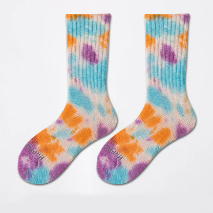 Viertelsocken mit Batikmuster für die Arbeitskleidung in Übergröße (3 Paar)