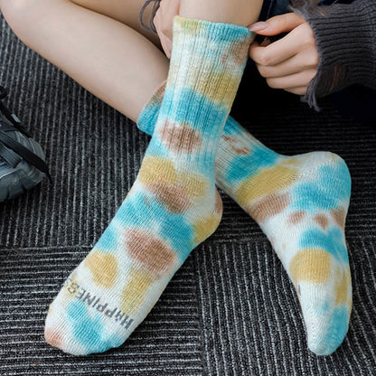Viertelsocken mit Batikmuster für die Arbeitskleidung in Übergröße (3 Paar)