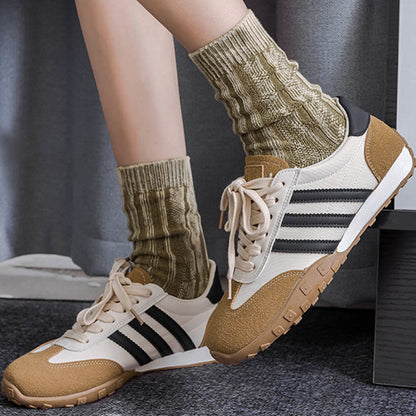 Retro-Viertel-Socken in Übergröße (3 Paar)