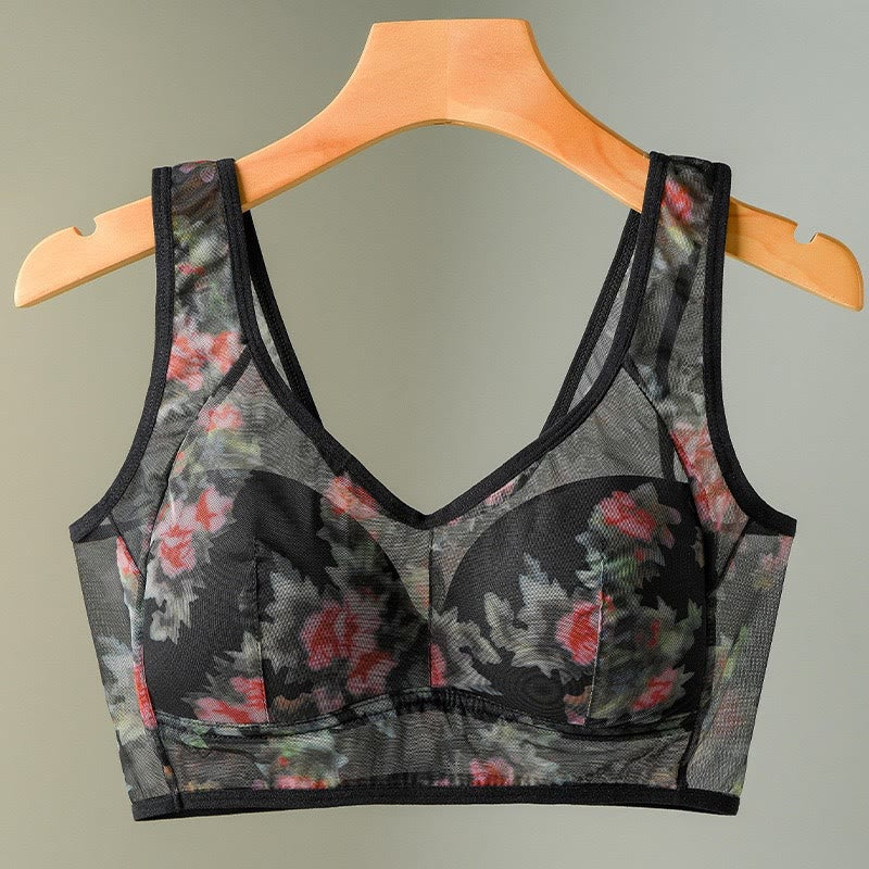 Bügellose BHs mit Netzstoff und Aufdruck in Übergröße (2er-Pack) - Schwarz - 6XL - image 12