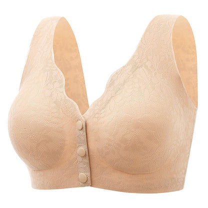 Bequeme bügellose BHs mit Knopfleiste vorne in Übergröße (2er-Pack)