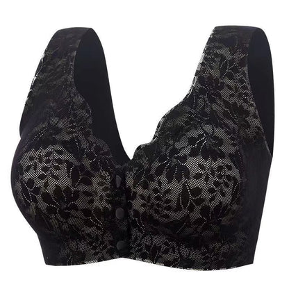 Bequeme, kabellose BHs mit Knopfleiste vorne (2er-Pack) - Schwarz - 3XL - image 6