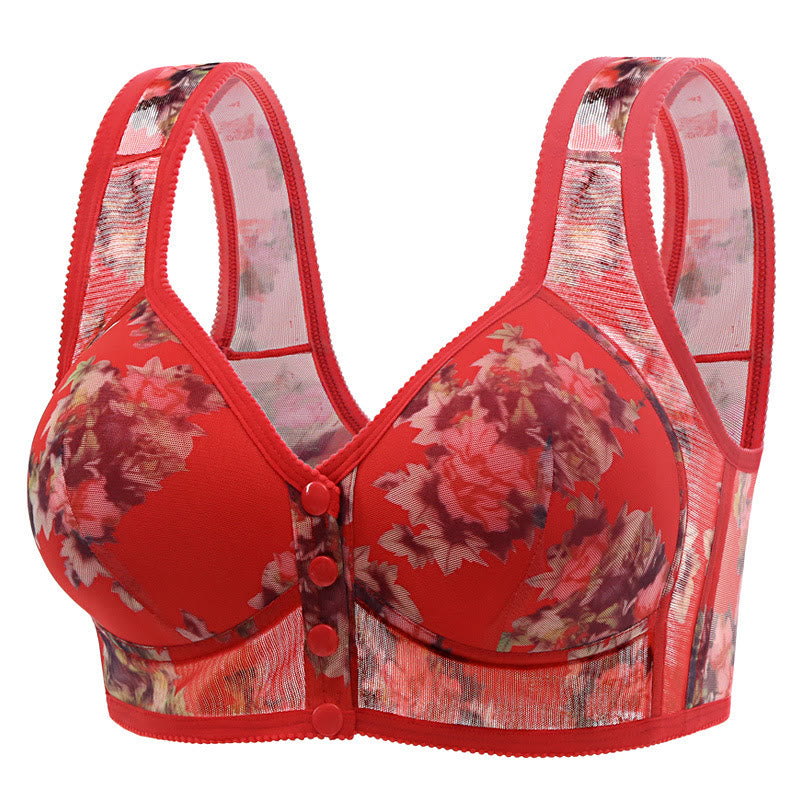 Ultraweicher kabelloser BH - Rot - 5XL - image 3