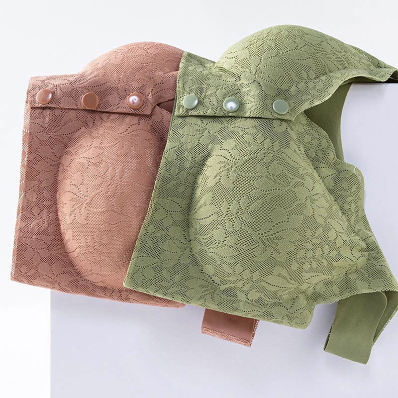 Bequeme, kabellose BHs mit Knopfleiste vorne (2er-Pack) - image 5