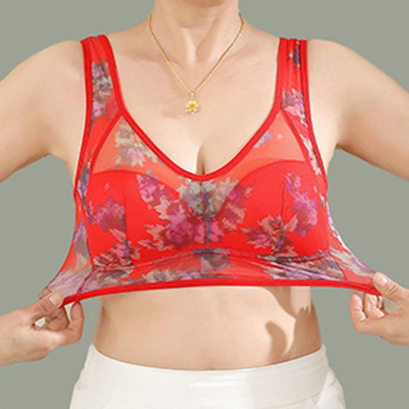 Bügellose BHs mit Netzstoff und Aufdruck in Übergröße (2er-Pack) - image 6