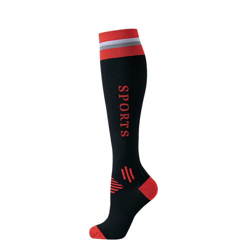 Farblich passende Sport-Kompressionsstrümpfe (6 Paar) - Schwarz - S/M - image 1