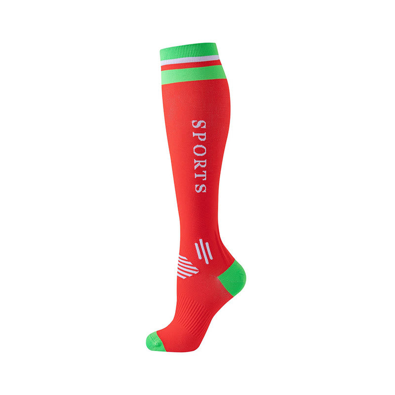 Farblich passende Sport-Kompressionsstrümpfe (6 Paar) - Rot - S/M - image 5