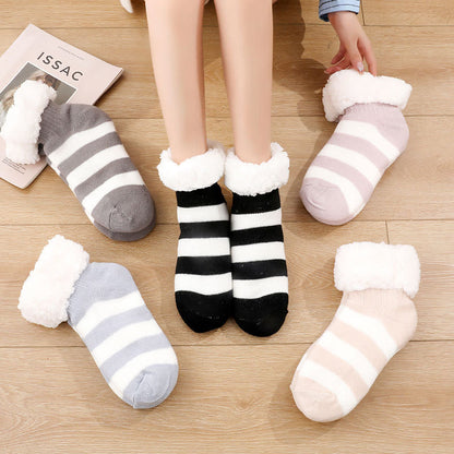 Slipper-Socken mit breiten Streifen in Übergröße - image 0
