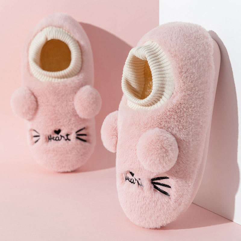 Hausschuhe mit Cartoon-Katze in Übergröße - Rosa - EU43-44 (US9-10) - image 9