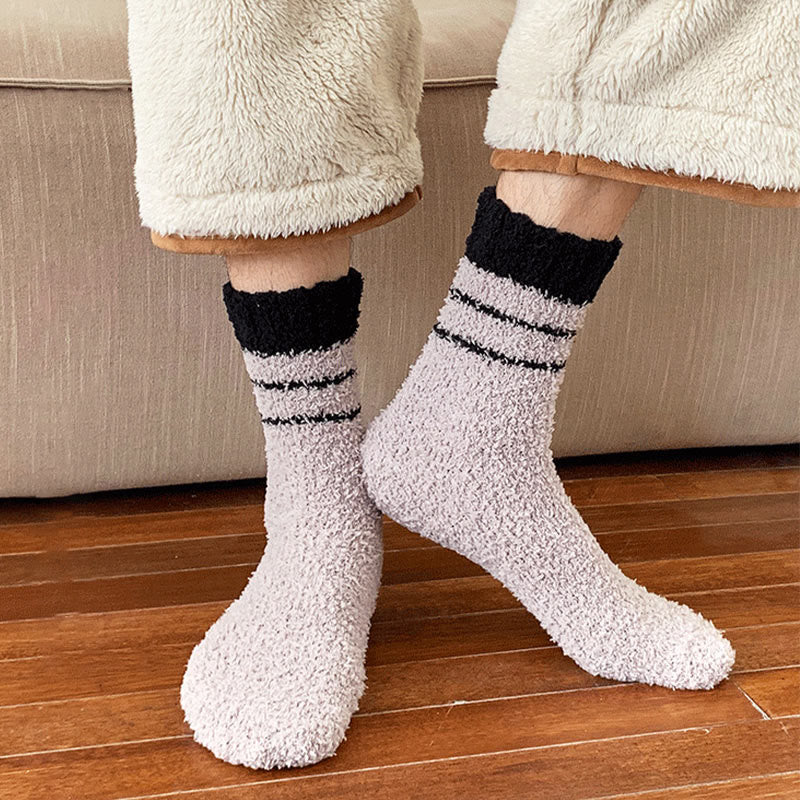 Viertelsocken aus Korallenfleece in Übergröße (6 Paar)