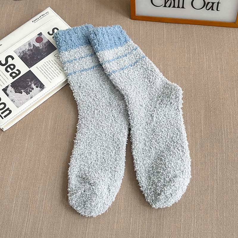 Viertelsocken aus Korallenfleece in Übergröße (6 Paar)