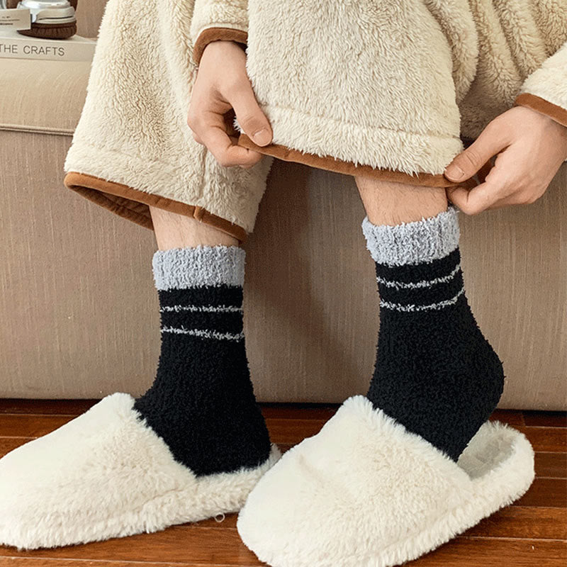 Viertelsocken aus Korallenfleece in Übergröße (6 Paar)