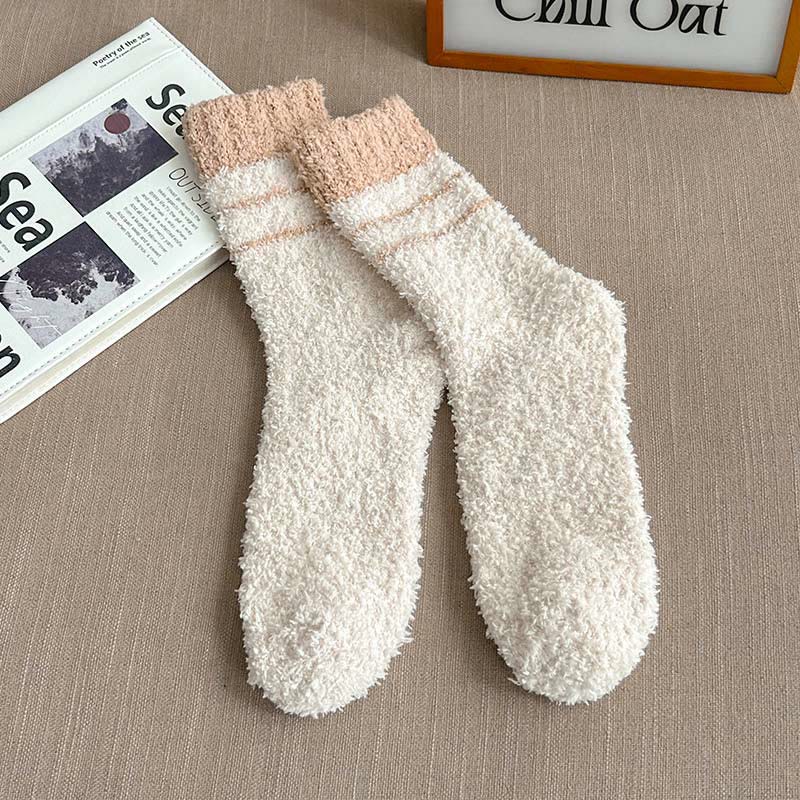 Viertelsocken aus Korallenfleece in Übergröße (6 Paar)