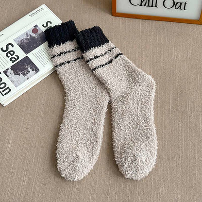 Viertelsocken aus Korallenfleece in Übergröße (6 Paar)