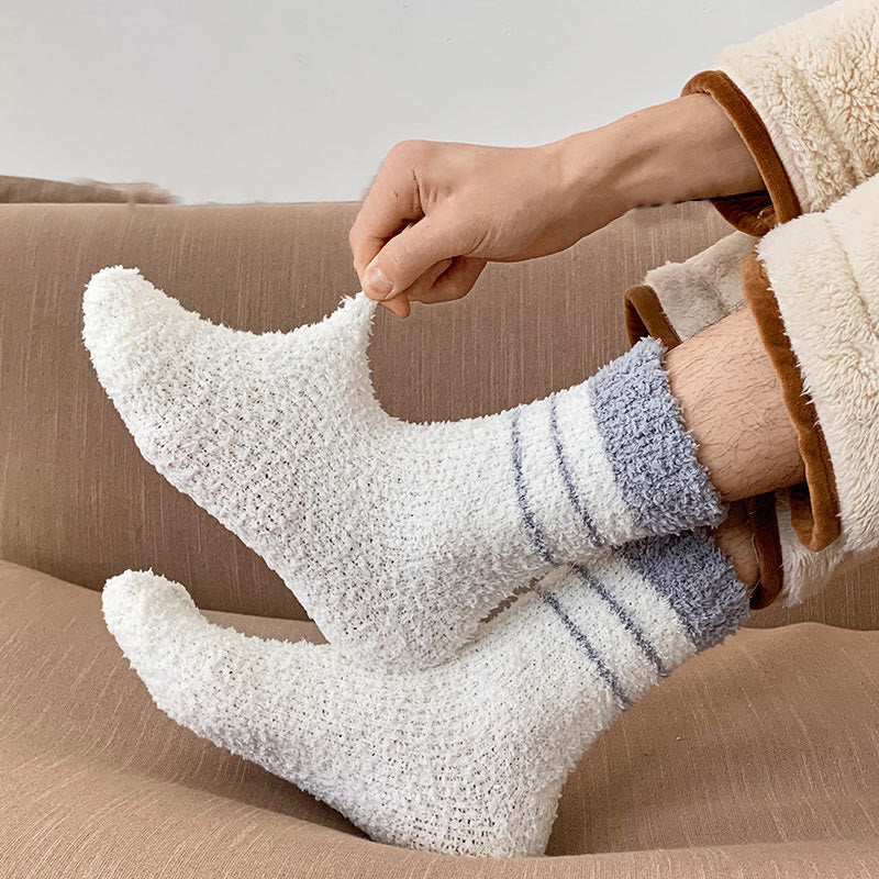 Viertelsocken aus Korallenfleece in Übergröße (6 Paar)